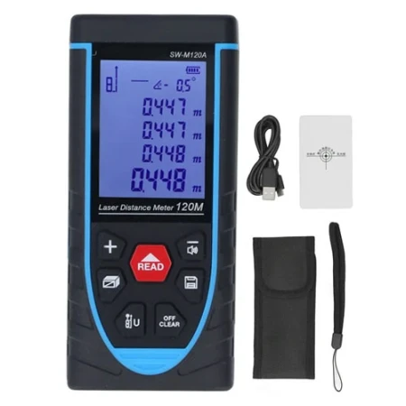 Thước Đo Khoảng Cách Laser Sndway SW-M120A tia đỏ